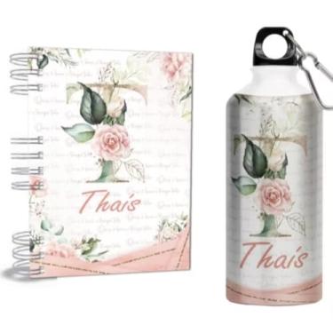 Imagem de Agenda 2026 + Garrafa - Personalizada com Nome - Alumínio - Alfabeto - Capa Dura Holográfica (Na compra colocar o nome na frente do remetente) (T)