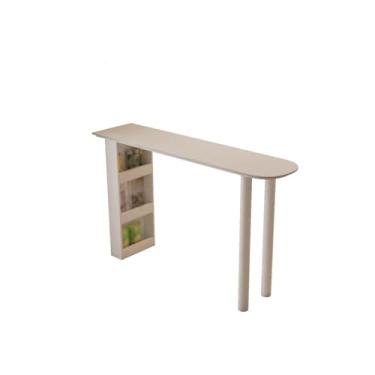 Imagem de Mesa de bar Mesa de bar branca com ilha para sala estar e mesa jantar simples para cozinha(140 * 40 * 100cm)