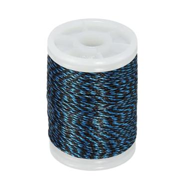 Imagem de arrccholiy Fio de servir corda arco arco 120 jardas (110 m) para arco recurvo composto amarrar peep sights nocks, azul preto