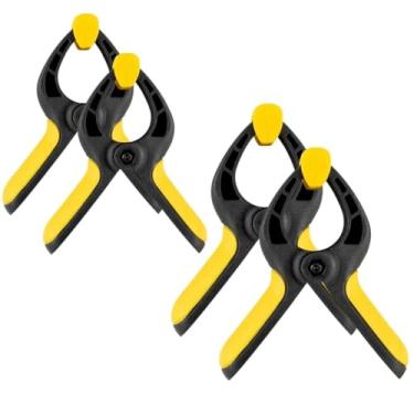 Imagem de Kit 02 Grampos Com Mola Sargento Prendedor Para Marceneiro Multiuso 6"+ 02 Grampos 9"