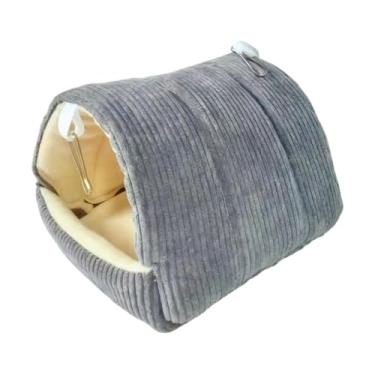 Imagem de ＡＷＨＡＯ Aquecedor de Inverno para Gaiolas, Esconderijo Aconchegante, Casinha Tipo Rede para Periquitos, Cacatuas E Calopsitas, Cinza