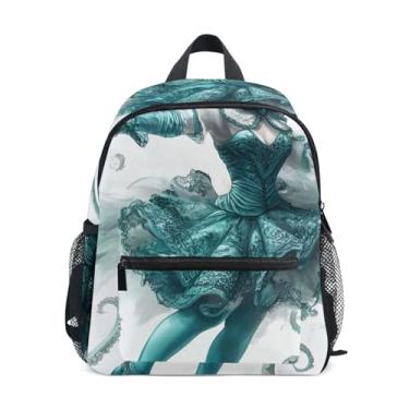 Imagem de GAIGEO Fashion Cat Dressed Fairy Funny Kids School Backpack with Whistle, Adjustable Chest Strap, Girls Small Backpack Lightweight & Compact for Ages 3-8