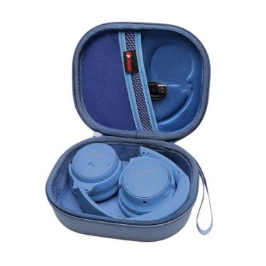 Imagem de XANAD Capa rígida para fones de ouvido Bose QuietComfort, QC Ultra, QC 45, QC 35, QC45 SE, QC SE, fones de ouvido intra-auriculares Soundcore H30i (azul externo + azul interno)