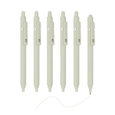 Imagem de PATIKIL Pacote com 6 canetas retráteis de 0,5 mm, canetas esferográficas retráteis, ponta fina, escrita suave para escritório, material doméstico, diário, caderno, amarelo