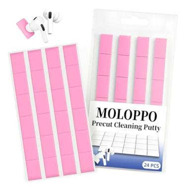 Imagem de 24 peças de massa de limpeza de partículas grandes de 1,5 cm x 2,3 cm para kit de limpeza de AirPods – massa de remoção de poeira para AirPods Pro, para porta de carregamento de iPhone, teclado