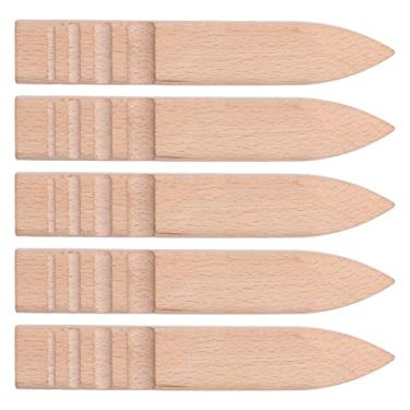 Imagem de Acouto Conjunto de Ferramentas de Polimento de Couro de Madeira de Faia 5 Unidades para Fácil Polimento e Artesanato DIY