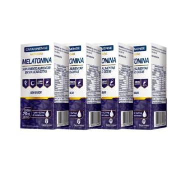 Imagem de Kit 4 Melatonina Catarinense Nutrição Gotas Sem Sabor 20mL