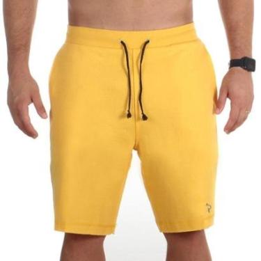 Imagem de Bermuda Plus Size Short Algodao Moletom Masculino Lisa Cordao Ajustavel Tamanho Grande Confortavel-Masculino