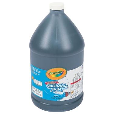 Imagem de Tinta lavável preta Crayola clássica - (1 galão) - segura, lavável e não tóxica - perfeita para projetos escolares, atividades artísticas infantis e suprimentos de sala de aula