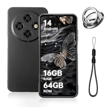 Imagem de Oshmirian Capa de telefone Oukitel C5 TPU – preta, alça de pulso, suporte de anel magnético, capa macia absorvente de choque, proteção total, compatível com Oukitel C5