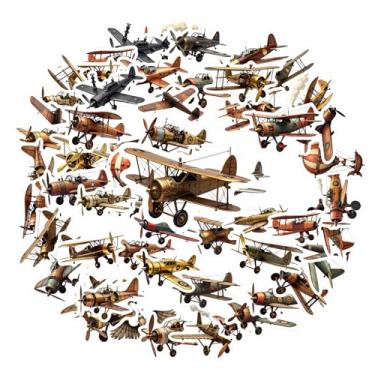 Imagem de 50 peças de adesivos de grafite à prova d'água para avião, pacote de adesivos históricos, tema militar para guitarra, laptop, capacete, skate, notebook, bagagem, copo de celular