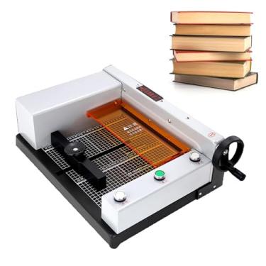 Imagem de pcagfaajmh Cortador de papel elétrico, largura de corte de 330 mm, espessura de 40 mm, máquina de mesa, cortador industrial, para escritório, escola