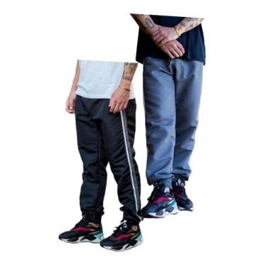 Imagem de 2 Calças Tactel Jogger Elastico Barra Inverno Esportiva 017 - J94, 1 c