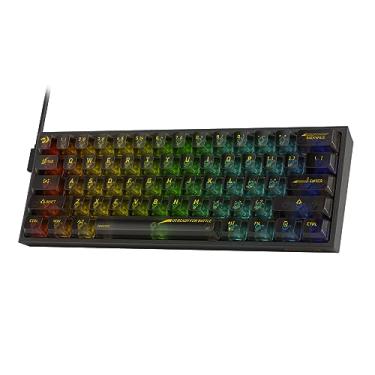 Imagem de Teclado Mecânico Gamer Redragon FIZZ CLEAR RGB USB Preto