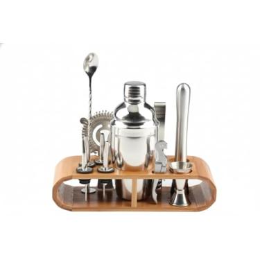Imagem de Coqueteleira Profissional 600ml Aço Inox para Caipirinha, Coquetéis, Drinks e Caipiroska - Anti Vazamento, Com Suporte, Design Moderno e Compacto, Kit Coqueteleira com 12 Peças Ideal para Bar e Casa