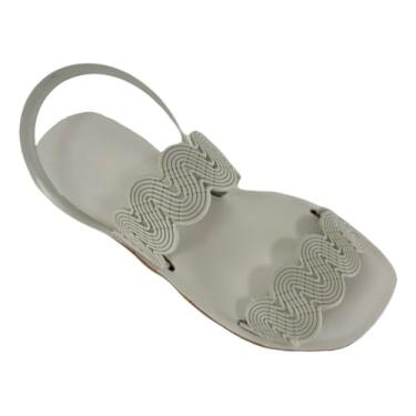 Imagem de Sandália Feminina Arazzou Rasteirinha Elegante Confortável 2026 (Branco, BR, Adulto, Numérico, 39)