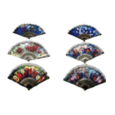 Imagem de Leque Japonês Tradicional Dobrável Artesanal - Oriental - Genérico, 5