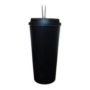 Imagem de Copo de Tereré Verão Preto com Tampa e Bomba - Tereré Maringá