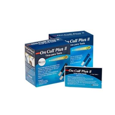 Imagem de 50 Tiras De Glicose Individuais On Call Plus Ii