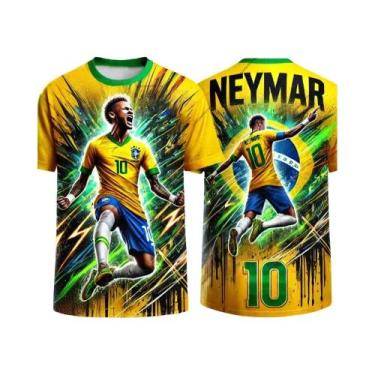 Imagem de Camisa De Futebol Neymar Brasil Design Grafite De Rua Kit Especial Int