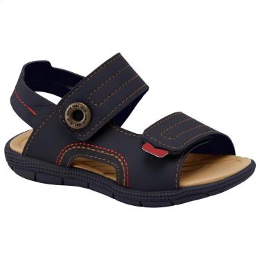 Imagem de Papete Sandália Baby Klin Tic Tac Casual Confortável Resistente Tiras Autocolantes-Masculino