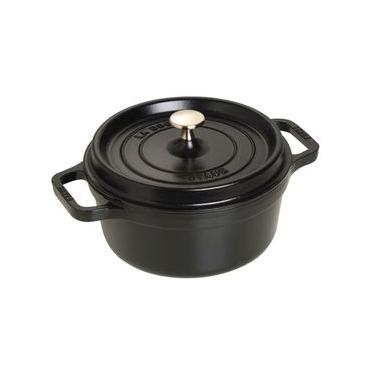 Imagem de CAÇAROLA STAUB REDONDA EM FERRO FUNDIDO PRETO 22CM 405093050