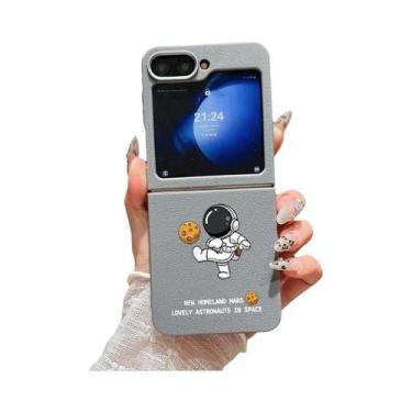 Imagem de Capa De Telefone Dobrável Em TPU Macio Com Textura De Couro À Prova De