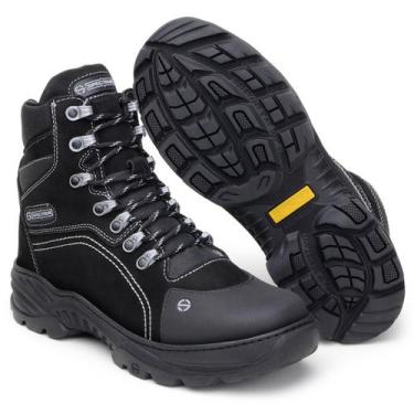 Imagem de Bota Oppus preta nobuck em couro legitimo resistente coturno, 38, Pret