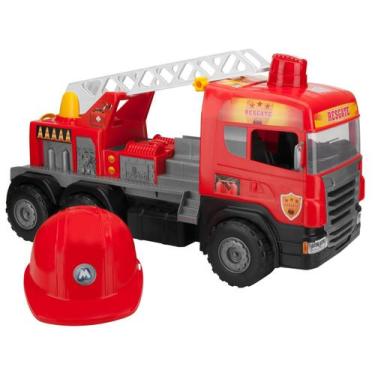 Imagem de Caminhão Som E Luz Super Bombeiro Resgate 5056 Magic Toys, Vermelho, B