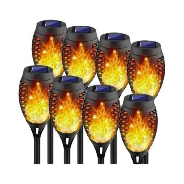 Imagem de Luz Solar de Chama com 12/33 LEDs - Jardim, Gramado - Liga/Desliga Aut