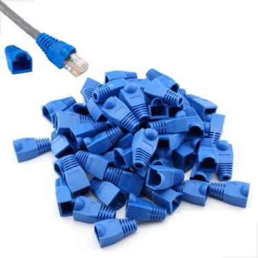 Imagem de Kit Capas Protetoras RJ45 Coloridas para Cabos de Rede CAT5 CAT6 Prote