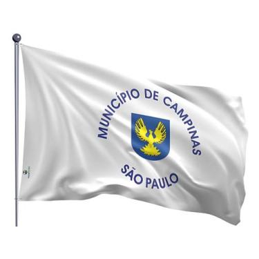 Imagem de Bandeira do Município de Campinas Uma Face Estampada Tamanho 70x100cm 