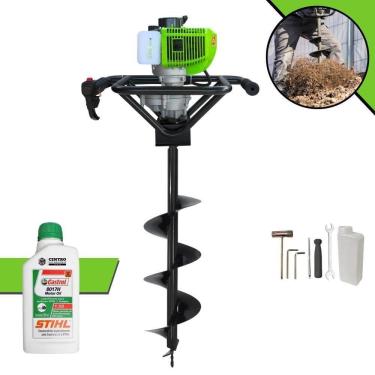 Imagem de Perfurador de Solo MPS52 à Gasolina 2T 52CC 1,8HP com Broca 80x20CM Menegotti