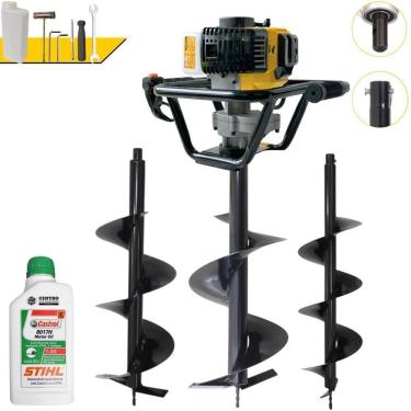 Imagem de Perfurador de Solo PSL517 à Gasolina 51,7CC 1,8HP com Brocas 80X20CM e 80X25CM Lynus