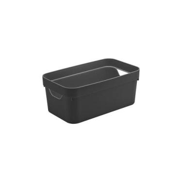 Imagem de Caixa organizadora Ou 5,3L Linha Cube, Preto