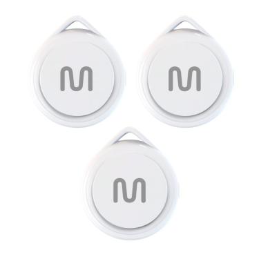 Imagem de Kit 3 Rastreadores Bluetooth Multi MTag Branco - TAG01K1
