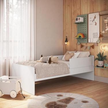 Imagem de Cama Infantil Montessori de Solteiro 188x88 cm em MDP com Protetor Lat