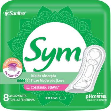 Imagem de Absorvente Sym Suave Sem Abas Feminino 8 Unidades