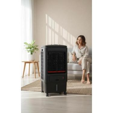 Imagem de 2x Climatizador Ar Portátil 18L Umidifica e Ventila - PRETO - Congratu