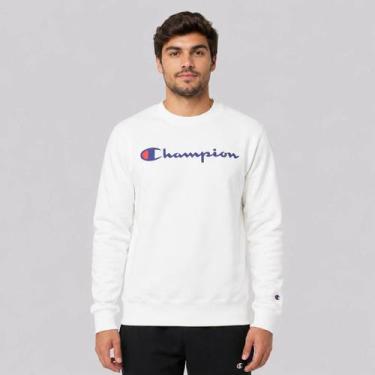 Imagem de Moletom Champion Crewnek Athletic Script INK Off White, G