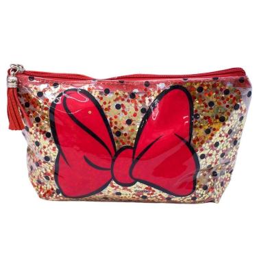 Imagem de Necessaire Transparente Laço Minnie 13x6.5x23cm - Disney