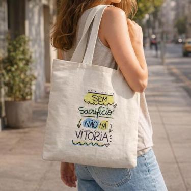 Imagem de Bolsa Moda Praia Ecobag Sacola Feminina Ecológica Tecido Algodão Media