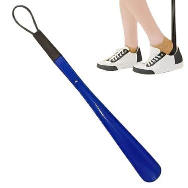 Imagem de Calçadeira Veste Sapatos Calçados Tênis Unissex com 47cm e Alça Emborr