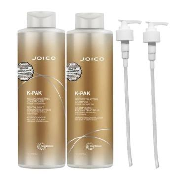 Imagem de Kit Joico K-Pak Reconstructiing - Shampoo 1L + Condicionador 1L + Válv