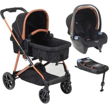 Imagem de Carrinho com Bebe Base ISOFIX Burigotto Revert 22 Preto Cobre