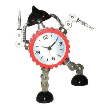 Imagem de Relógio Robô De Mesa Analógico Original Up4you  - Luxcel, Vermelho