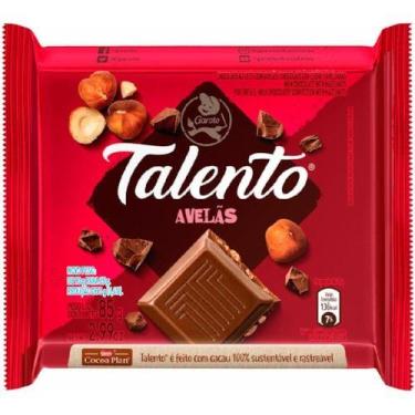 Imagem de Barra de Chocolate Garoto Talento 85g Avelãs (vermelho)