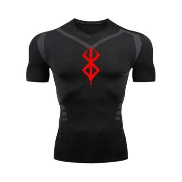 Imagem de Camiseta De Compressão Masculina De Verão Anime Berserk, Secagem Rápid