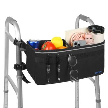 Imagem de Cesta para Andador ZHCHG Plegable de Gran Capacidad Negra