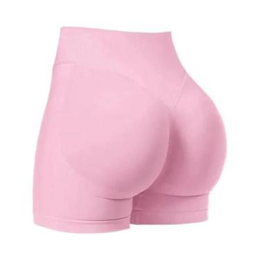 Imagem de Shorts De Yoga E Academia De Alta Elasticidade Com Cintura Baixa E Sem
